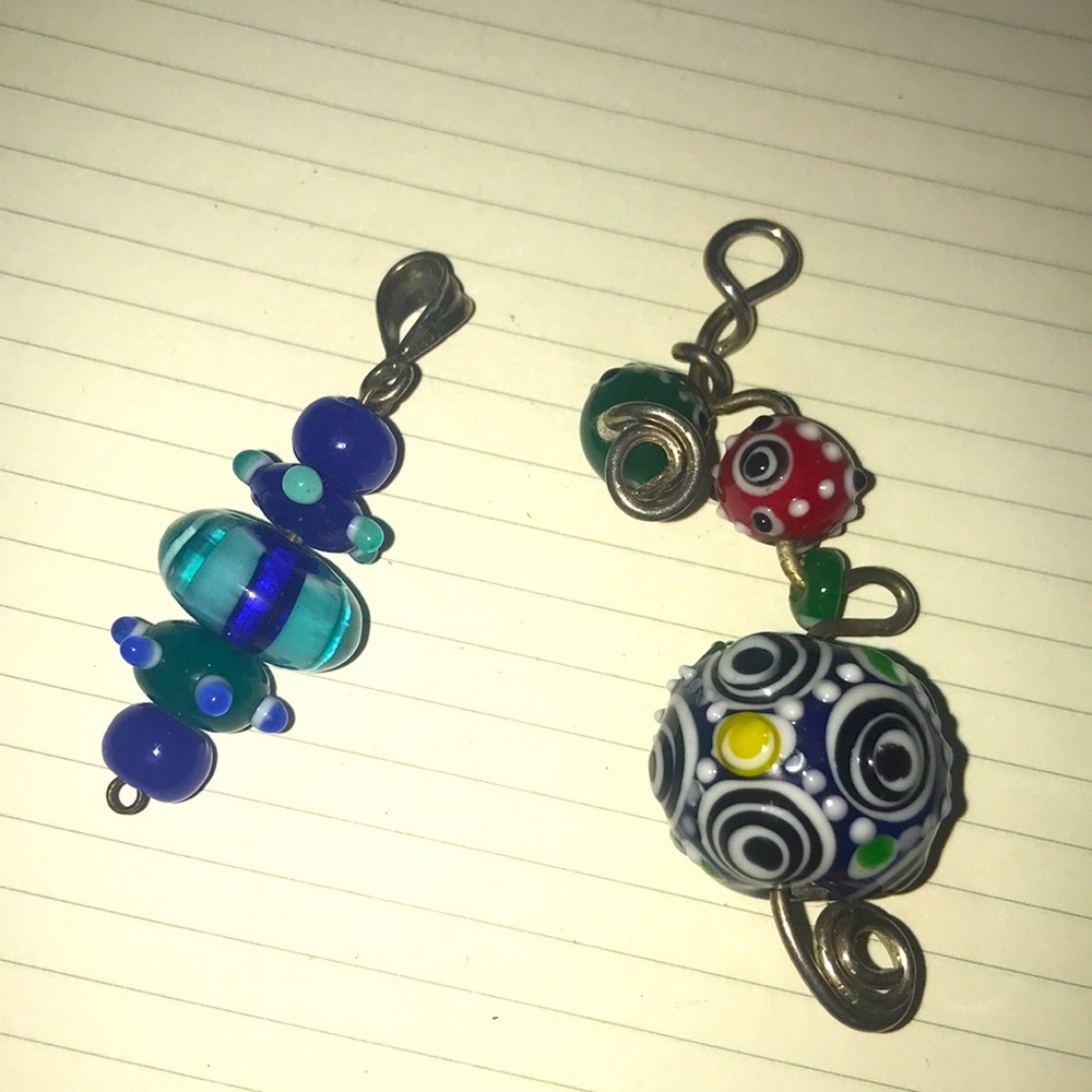 Glass Lampwork bead pendants